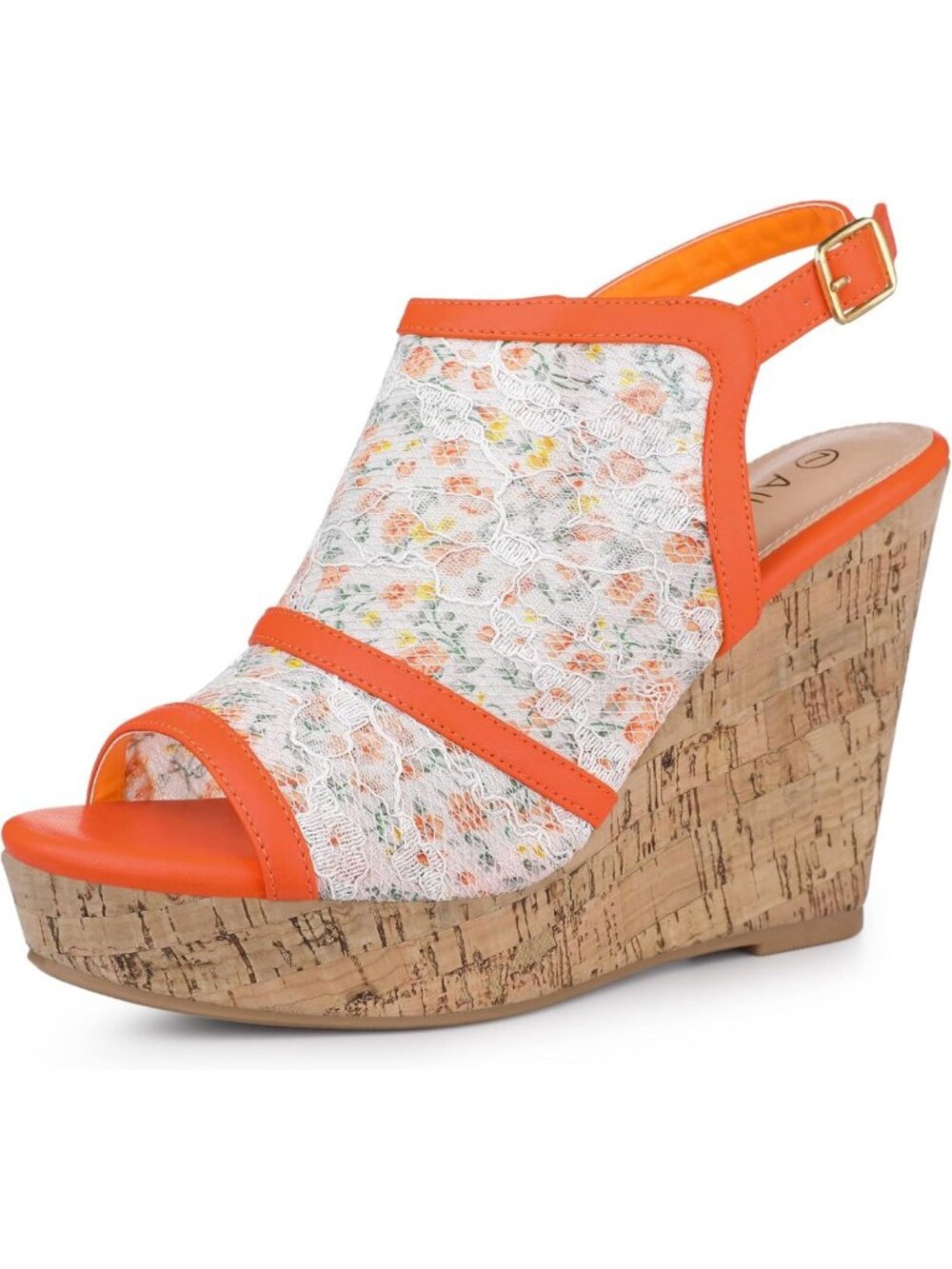Open Toe Platform Wedge Sandals with Lace Detail - Stylish Summer Footwear